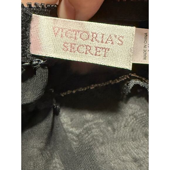 Victorias Secret Babydoll Lingerie Lace Sheer Mesh Cami Womens XL Black Camisole - Picture 2 of 9